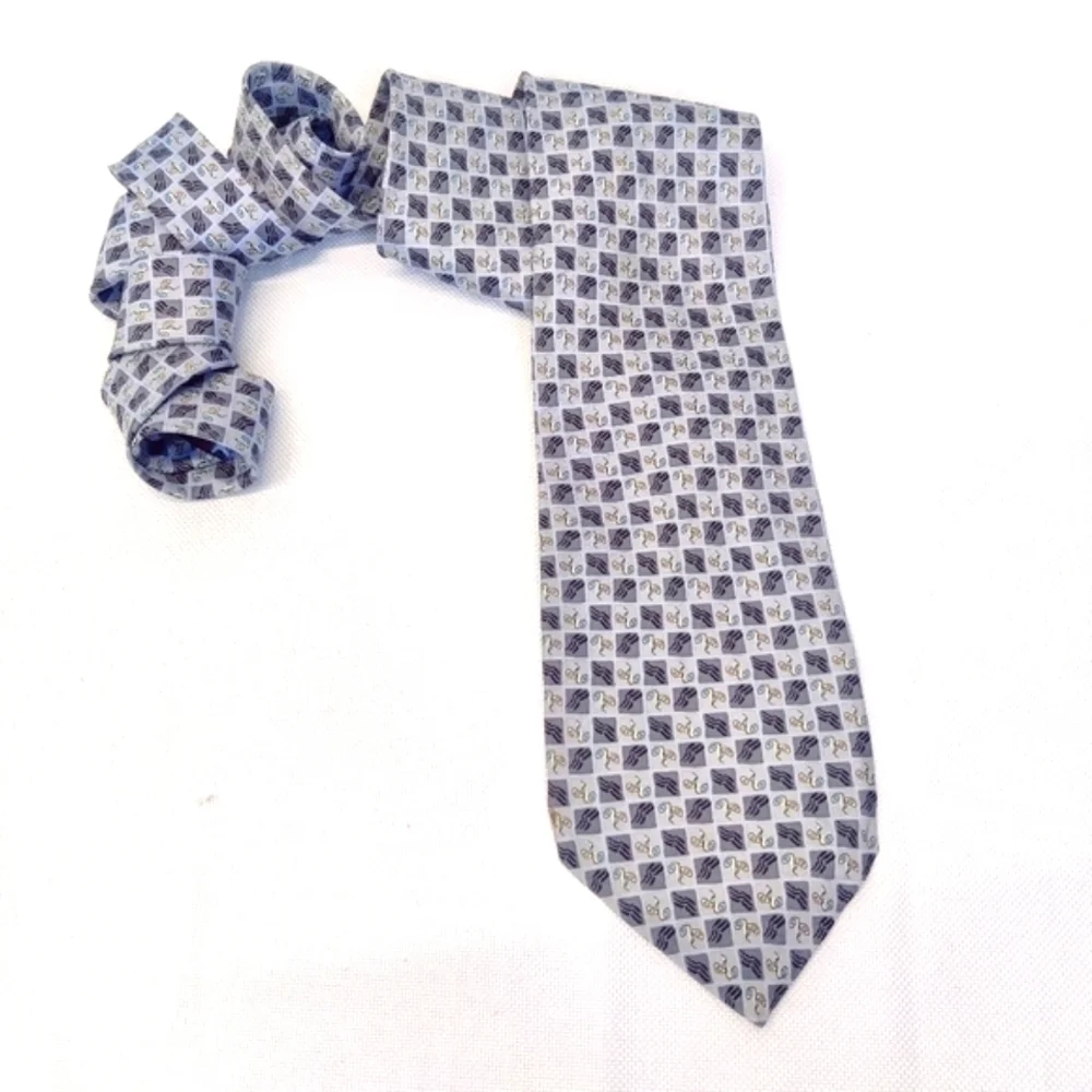 J Garcia Mens Silk Neck Tie Banyan Trees Vintage 1996 90s 1990s